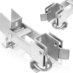 Juexica Chain Link Fence Double Gate Latch Residential Strong Arm Double Gate Latch for 1-3/8inches Door Frames Without the Need of a Drop Rod