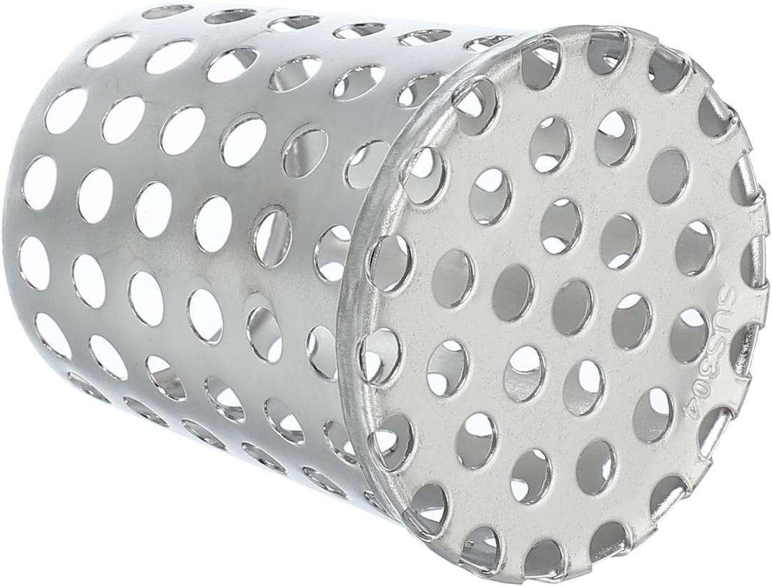 PATIKIL Gutter Guard Filter 2"-1.6", PVC Termination Cap Mesh Screen Roof Vent Cover Stainless Steel Conical Exhaust Pipe Cover Downspout Guard Filter Strainer for Downspout Silver