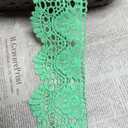 8CM Width Europe Crown Pattern Inelastic Embroidery Lace Trim,Curtain Tablecloth Slipcover Bridal DIY Clothing/Accessories.(4 Yards in one Package) (Grass Green)