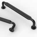 Asidrama 30 Pack 5 Inch(128mm) Matte Black Kitchen Cabinet Handles, Cabinet Pulls Kitchen Cabinet Hardware for Cupboard Drawer Pulls (5" Hole Center)