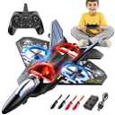 Foam Remote Control Airplane for Kids 8-12, 2.4 GHz RC Plane with Colorful Lights, 360° Flips & Stunt Roll, RC Airplane Toy for Boys and Girls Ages 8-16, Gift for Kids and Adults