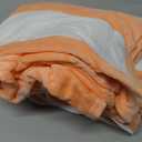 HENBAY Cotton Oversized Beach Towel - Large 70 x 35 Inch Pool Towel, Orange Striped Quick Dry Swimming Cabana Towel