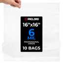 16" x 16" Large Reclosable Plastic Zip Bags, 100 Count