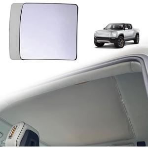 BestEvMod for Rivian R1T Foldable Roof Sunshade 2 Layer Accessories, Sunroof Reflective Covers Blocks Glare Blocks UV Rays Heat & Sun Protection Compatible with Rivian R1T 2022 2023 Accessories (Grey)