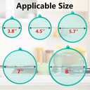 5 Pack Silicone Lids for Bowl, 5 Sizes Reusable Clear Vacuum Storage Lids, Kitchen Food Storage Covers Suitable for Round Containers, Cups, Bowls, Mugs, Food Cans, Pet Cans