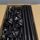 SUNALLY Room Divider No Drilling Curtain Rod Wall Divider for Room Separation, 4-10ft(H) 28-114inch(W) Adjustable, Heavy Duty Partition Space Separator Freestanding Tension Curtain Stand, Black