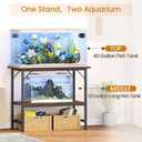 Snughome 40 Gallon Fish Tank Stand, Heavy Duty Metal Aquarium Stand with Storage Shelves, 660LBS Capacity Double Aquarium Stand Holds 20-40 Gallon, Reptile Terrarium Stand for Home Office