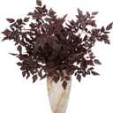 6 Pcs 30" Cimicifuga Plant Leaves Spray Fall Floral Stems Faux Plum cimicifuga Foliage Branch for Home Vase Autumn Decor Flowers Arrangement Table Wedding Garden Farmhouse