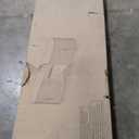 Walker Edison Modern Reeded TV Stand with Freestanding Electric Fireplace Insert for TVs up to 75 Inches, Ambient Flame with Or Without Heat, Credenza with Sliding Doors, 70 Inch, Coastal Oak