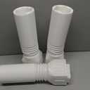 3 pack Flexible Rain Gutter Downspout Extensions,Drain Downspout Extender,Gutter Extension Flexible,Down Spout Drain Extension Pipes,Extendable from 21 to 60 Inches (3pcs white)