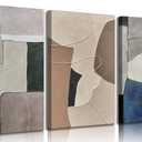 GKQNMU 3pcs Abstract Texture Canvas Wall Art, Canvas Wrapping 16x24in