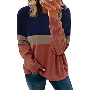 KISSMODA Women Plus Size Long Sleeve Sweatshirt Casual Corduroy Crewneck Pullover Tops with Pockets XL