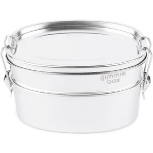 Gimmiebox Gimmiethree Premium Compact Stainless Steel Bento Box Lunch Box With Compartments For Adults, Leak-proof, Easy Side Locks