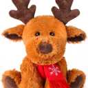 Christmas Stuffed Animal Cute Plush Moose Reindeer Stuffed Animal for Baby Boys Girls Home Bedroom Party Decoration