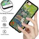 Green Cute Ghost Flower Watercolor Botanical Phone Case, Spooky Sad Ghost Garden Halloween Aesthetic Phone Case for iPhone 7/8/Se for Teen Girls and Boys, Women and MeniPhone-7/8/Se