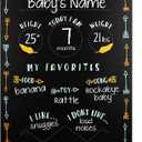 Tiny Ideas Arrows Baby Milestone Chalkboard, Gender-Neutral Baby Photo Prop, Baby Dcor Accessory, Black