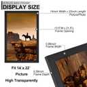 A PLUS MAX 14x22 Picture Frame, Black Engineered Wood Frame for 14 x 22 Inch Picture Poster Photo, Light Weight 14 by 22 Frame with Wood-grain for Wall - 1 Pack/Black/14 x22