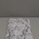 UMINEUX Round Fitted Vinyl Tablecloth with Elastic Edged & Flannel Backing, Waterproof Wipeable Round Table Cover for Indoor Outdoor Patio Use - Fits Tables up to 40" - 44" Diameter(WhiteMarble)