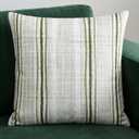 Americanflat 18x18 Throw Pillow with Sewn-in Insert - All-in-One Decorative Pillows - No Cover Needed - Soft and Durable Cushion for Bed or Sofa - Polyester - Green and White