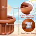 Luau Inflatable Tiki Cooler 47" Super Large Capacity (100+ Cans), Tropical Party Pool Beach Essentials, Instant Setup Portable Drink Cooler for Hawaiian Themed Outdoor Entertaining