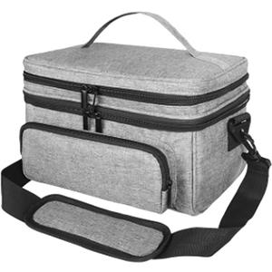 Insulated Medicine Storage Pouches Expandable Zippered Compartments Bottle Organiser Travel Friendly Organiser