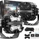 maXpeedingrods 2 x 3.5 160W Offroad Lights, LED Light Bar 19200LM with White Amber DRL, 270Side Shooter Pod Lights, Fog Spot Light with Black Covers for Jeep Wrangler,Trucks UTV ATV Motorcycles