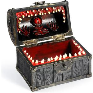 DNDND Mimic Chest Dice Storage Box Large Size Holds 6 Sets of Polyhedral Dice Great Gift for Dungeons and Dragons Players DM Masters RPG Gaming