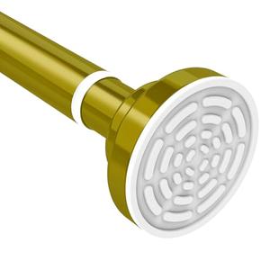 TEECK Shower Curtain Rod, 40-73 inch Adjustable Tension Spring, Shower Curtain Rod Tension, Premium Stainless Steel, Anti-Slip, No Drilling, No Rust, for Bathroom, Gold