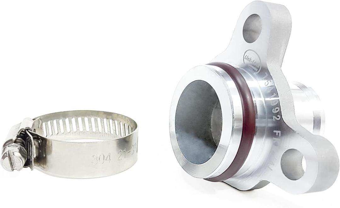LINK-LOCK Aluminum Water Hose Joint From Thermostat To Cylinder Head for BMW 1 3 5 6 7 Z4 Series Engine N20 N52 N53 N54 N51 N55 11537541992 11537544638 11537585023 11537603514 11537545890