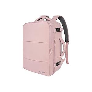 Asenlin 30L Travel Backpack for Women Men,Fit 15.6 Inch Laptop Backpack Flight Approved Luggage Carry On Water Resistant for Weekender Overnight Large Daypack PalePink