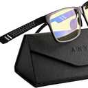 ANYLUV Blue Light Blocking Glasses Men Computer Gaming Glasses Lightweight Al-Mg Metal Anti Eyestrain Eye Protection