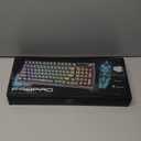 AULA F98 Pro Wireless Mechanical Keyboard with Transparent Keycaps, Hot-swappable, Pre-lubed Linear Switches, Gasket Structure, RGB Backlit, OLED Screen,BT5.0/2.4G/USB-C Wired Computer Keyboard