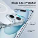 ESR for iPhone 15 Case, Compatible with MagSafe, Military-Grade Protection, Yellowing Resistant, Scratch-Resistant Back, Magnetic Phone Case for iPhone 15, Classic Series, Clear Blue