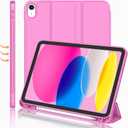 iMieet iPad (A16) Case 11th Gen/iPad 10th Generation Case [11-Inch 2025/10.9 Inch 2022] with Pencil Holder, Trifold Stand Smart Cover with Soft TPU Back,Auto Wake/Sleep