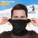 LUOLIIL VOE 2 Pack Winter Neck Gaiter Warmer for Men&Women,Windproof Face Cover Fleece Face Mask Scarf for Cold Weather Sport (Black+black)