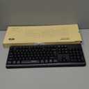 TECKNET Wireless Keyboard, 2.4G Silent Full-Size USB Keyboard with Number Pad, Ergonomic Keys & Adjustable Feet, Compatible with Laptop, PC, Desktop, Notebook, Windows 11/10/8/7 Black