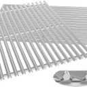 9.5MM 304 Stainless Steel Grill Grates for Weber Spirit 300 & GS4 Spirit II 300 Series, Replacement Parts for Weber Genesis Silver B/C, Genesis Gold B/C Grills, Weber Spirit Grill Parts 7638 7639