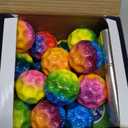 24 Pcs Moon Bouncy Balls Bulk with Cards Multicolored Stress Space Balls Party Favors School Classroom Gifts Exchange Goodie Bags Outdoor Sport Toys for Toddlers Boys Girls Kids Teens