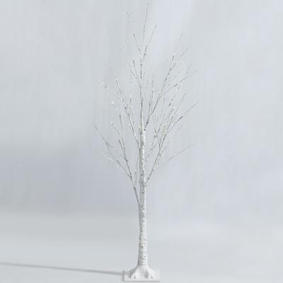 Costway 4-ft Pre-lit Slim White Artificial Christmas Tree with White LED Lights