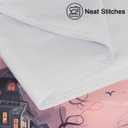 Satin Pillowcase Pink Halloween Satin Pillow case for Hair and Skin 20 x 30 Inches Smooth PillowCovers Pillow Cover with Envelope Closure (Queen)