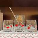 Cherry, On the Rocks, Set Of 4, MIXING GLASS, ON-THE-ROCKS GLASSES, STAINLESS STEEL BAR SPOON