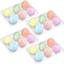 Geiserailie 24 Pcs Easter Ceramic Eggs 2.44" DIY Easter Eggs Basket Stuffer Paint Party Favors Decorations Craft Set for Hunt, Home Decor, Keepsake Gift(Soft Color)