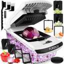 Fullstar Vegetable Chopper and Spiralizer - Food Chopper with Container, Fruit Slicer, Kitchen Gadgets & Accessories, Home Essentials (4 in 1, White)