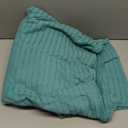 JELLYMONI Plush Duvet Cover Set - Queen Size Baby Blue Striped Fluffy Comforter Cover 3pcs Bedding Set Luxury Ultra Soft Faux Fur Duvet Cover with Zipper and 2 Pillowcases (NO Comforter)