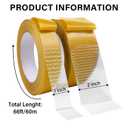 2 x WINNOW Heavy Duty Double Sided Rug Tape 1 Inch / 2 Inch x 66 Feet  Carpet Tape Gripper for Wood, Tile & Carpet, NonSlip, Strong Hold, Removable, 2 Rolls