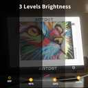ARTDOT A2 LED Light Pad for Diamond Painting USB Powered Light Board Kit, Adjustable Brightness with 12 Angles Stand and Clips