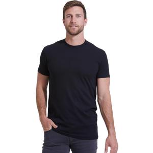True Classic Mens T-Shirts - Short Sleeve Crew Neck Plain Novelty T Shirt for Men (3X-Large, Black)