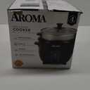 Aroma Housewares ARC-363-1NGB 3 Uncooked/6 Cups Cooked Rice Cooker, Steamer, Multicooker, 2-6 cups, Black
