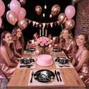 AIBIIN Death to My 20s Decorations Rose Gold and Black Death to My Twenties Tableware Set 30th Birthday Party Disposable Paper Plates Napkins Rip to My 20s Birthday Tableware Supplies for 24 Guests