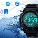 MJSCPHBJK Watches for Men, Digital Sports Watch for Mens Waterproof LED Screen Large Face Military Tactical Watch